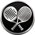 Emblema da Loja do Padelero: duas raquetes de padel cruzadas